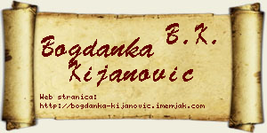 Bogdanka Kijanović vizit kartica